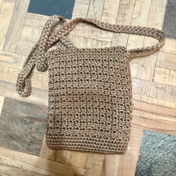The Sak Vintage Revival Taupe Crochet Crossbody Bag - Picture 2 of 3